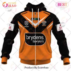 NRL Wests Tigers Custom Name Number 2023 Away Jersey Zip Up Hoodie