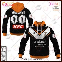 NRL Wests Tigers Custom Name Number 2023 Home Jersey Pullover Hoodie