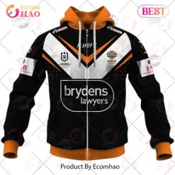 NRL Wests Tigers Custom Name Number 2023 Home Jersey Zip Up Hoodie