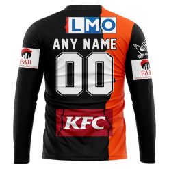 Alternative view of NRL Wests Tigers Custom Name Number 2023 Mix Jersey Sweatshirt