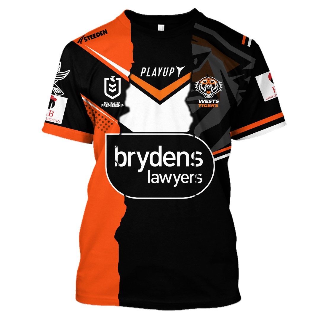 NRL Wests Tigers Custom Name Number 2023 Mix Jersey T-Shirt