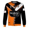 NRL Wests Tigers Custom Name Number 2023 Mix Jersey V2 Sweatshirt