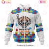 NRL Wests Tigers Custom Name Number Autism Awareness Zip Up Hoodie