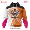 NRL Wests Tigers Custom Name Number Fight Cancer Pullover Hoodie