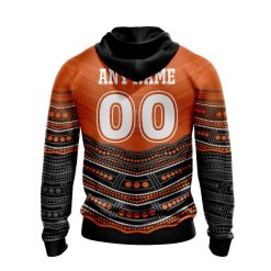 Alternative view of NRL Wests Tigers Custom Name Number Indigenous Mascot Pullover Hoodie