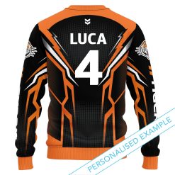 Alternative view of NRL Wests Tigers Custom Name Number Kids Sweatshirt