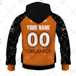 Alternative view of NRL Wests Tigers Custom Name Number On Field Indigenous Jersey 2021 Zip Up Hoodie