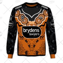 NRL Wests Tigers Custom Name Number On Field Indigenous Jersey 2021 Sweatshirt
