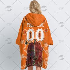 Alternative view of NRL Wests Tigers Custom Name Number Proud Indigenous NAIDOC Fleece Oodie