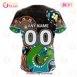 Alternative view of NRL Wests Tigers Custom Name Number Special Design NAIDOC T-Shirt