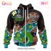 NRL Wests Tigers Custom Name Number Special Design NAIDOC Zip Up Hoodie