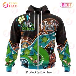 NRL Wests Tigers Custom Name Number Special Design NAIDOC Zip Up Hoodie