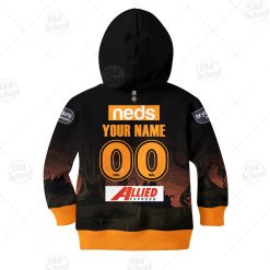 Alternative view of NRL Wests Tigers Custom Name Number The Simpsons 2020 Halloween Jersey Kids Zip Up Hoodie