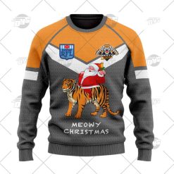 Alternative view of NRL Wests Tigers Custom Name Number Vintage Jersey Ugly Christmas Sweater