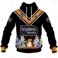 NRL Wests Tigers Custom Name Number x Bluey Jersey 2020 Pullover Hoodie
