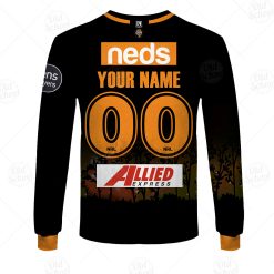 Alternative view of NRL Wests Tigers Custom Name Number x Bluey Jersey 2020 Sweatshirt