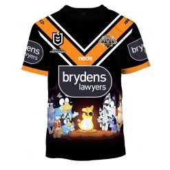 NRL Wests Tigers Custom Name Number x Bluey Jersey 2020 T-Shirt