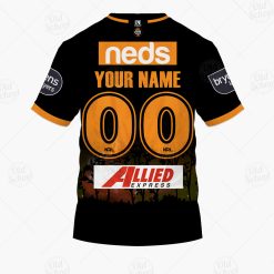 Alternative view of NRL Wests Tigers Custom Name Number x Bluey Jersey 2020 T-Shirt