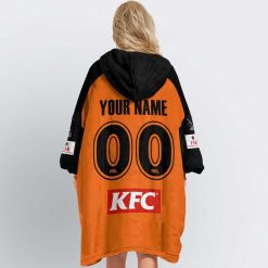 Alternative view of NRL Wests Tigers Custom Name Numebr 2023 Away Jersey Fleece Oodie