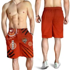Alternative view of NRL Wests Tigers Indigenous Country Men Beach Shorts