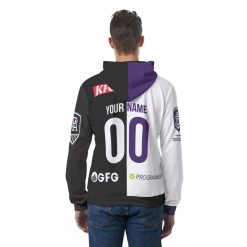 AFL 2 Teams Custom Name Number Half Guernsey Pullover Hoodie - Image 2
