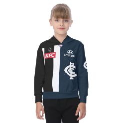 AFL 2 Teams Custom Name Number Half Guernsey Pullover Hoodie - Image 5