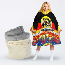 AFL Richmond Tigers Aboriginal Flag Indigenous EST 1885 Fleece Oodie