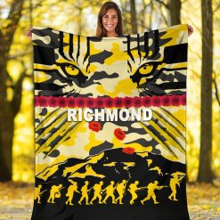 AFL Richmond Tigers ANZAC Day Fleece Blanket