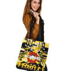 Alternative view of AFL Richmond Tigers ANZAC Day Yellow Black Tote Bag V2