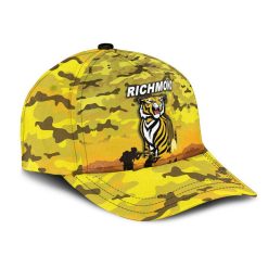Alternative view of AFL Richmond Tigers ANZAC Soldiers Yellow Classic Cap