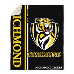 AFL Richmond Tigers Black Est 1885 Fleece Blanket