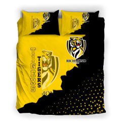 AFL Richmond Tigers Black Yellow Doona Cover V11