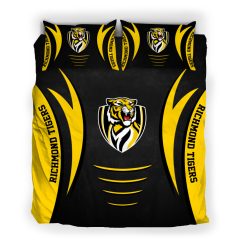 AFL Richmond Tigers Black Yellow Doona Cover V12