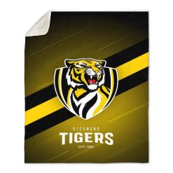 AFL Richmond Tigers Black Yellow Gradient Fleece Blanket