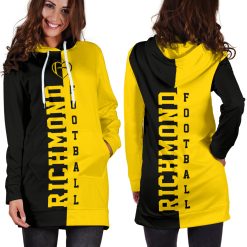 Alternative view of AFL Richmond Tigers Black Yellow Women Hoodie Dress