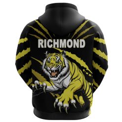 Alternative view of AFL Richmond Tigers Black Zip Up Hoodie