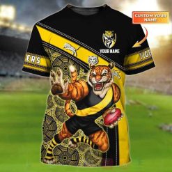 AFL Richmond Tigers Custom Name Mascot T-Shirt
