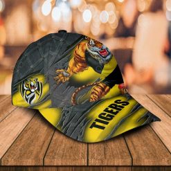 Alternative view of AFL Richmond Tigers Custom Name Mascot Yellow Classic Cap