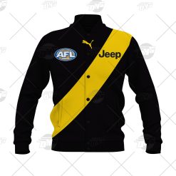 Alternative view of AFL Richmond Tigers Custom Name Number 2021 Home Guernsey Baseball Jacket