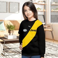 AFL Richmond Tigers Custom Name Number 2021 Home Guernsey Kids Sweatshirt