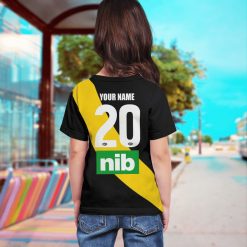 Alternative view of AFL Richmond Tigers Custom Name Number 2021 Home Guernsey Kids T-Shirt