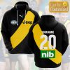 AFL Richmond Tigers Custom Name Number 2021 Home Guernsey Pullover Hoodie