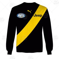 AFL Richmond Tigers Custom Name Number 2021 Home Guernsey Sweatshirt