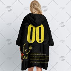Alternative view of AFL Richmond Tigers Custom Name Number 2022 Indigenous Guernsey Fleece Oodie