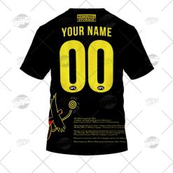 Alternative view of AFL Richmond Tigers Custom Name Number 2022 Indigenous Guernsey T-Shirt