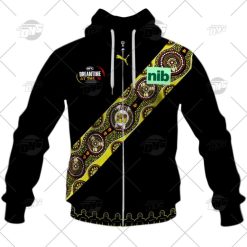 AFL Richmond Tigers Custom Name Number 2022 Indigenous Guernsey Zip Up Hoodie