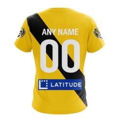 Alternative view of AFL Richmond Tigers Custom Name Number 2023 Clash Guernsey T-Shirt