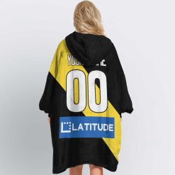 Alternative view of AFL Richmond Tigers Custom Name Number 2023 Home Guernsey Fleece Oodie