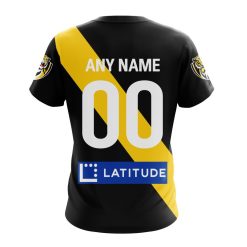 Alternative view of AFL Richmond Tigers Custom Name Number 2023 Home Guernsey T-Shirt