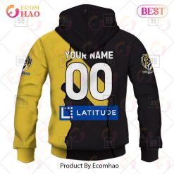 Alternative view of AFL Richmond Tigers Custom Name Number 2023 Mix Guernsey Zip Up Hoodie